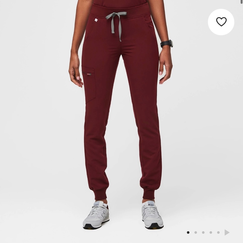 Figs Burgandy Jogger Pants